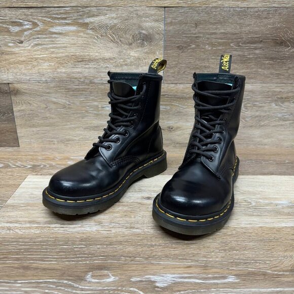 Martens 1460 Smooth Black Leather Combat Boots Women's Size